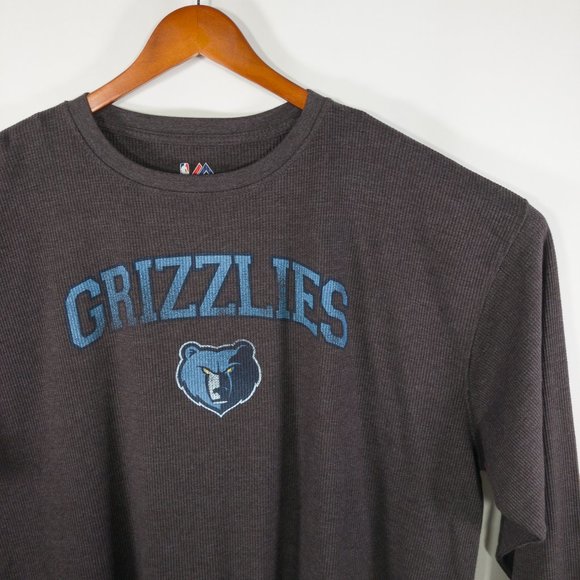 Memphis Grizzlies Grey Thermal Long Sleeve T-Shirt - Picture 3 of 9